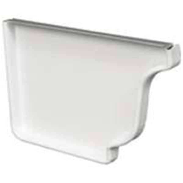 Grilltown 27005 White Aluminum Left Gutter Endcap - 5 In. GR666967 - main